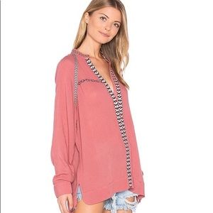 Tularosa Wyatt tunic blouse rose size XL